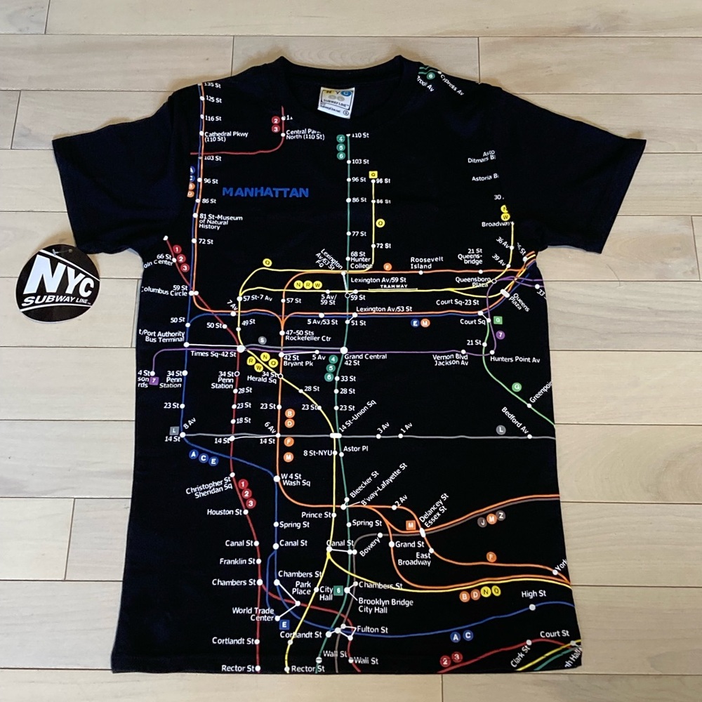 NYC Subway Line T-shirt New York City souvenir